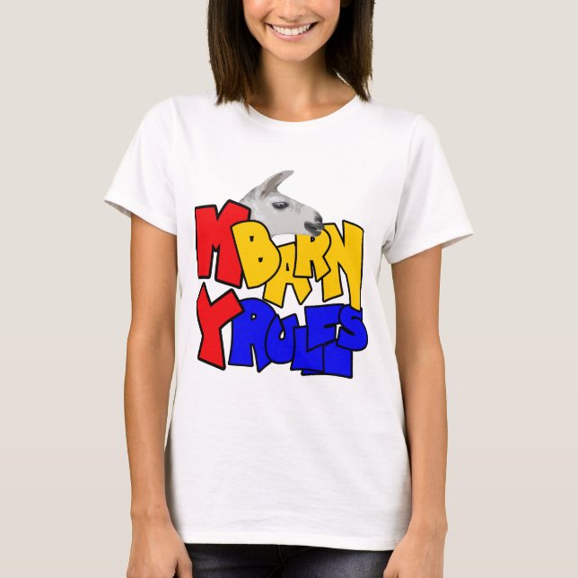 Camiseta Llama a mi barn mis reglas (Anverso)