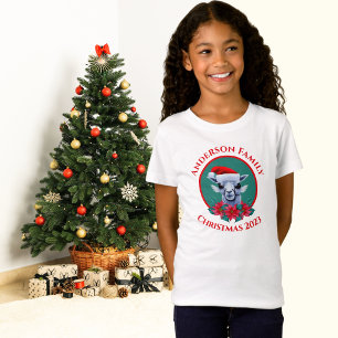 Camiseta Llama A Navidades Familiares Y Diseño De Vergüenza