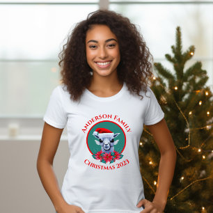 Camiseta Llama A Navidades Familiares Y Diseño De Vergüenza