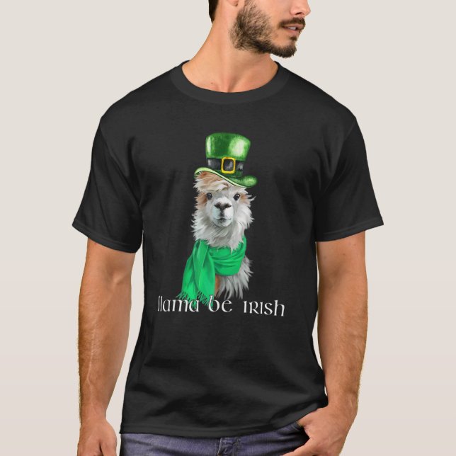 Camiseta Llama a ser irlandés Día de San Patricio Llama Lep (Anverso)