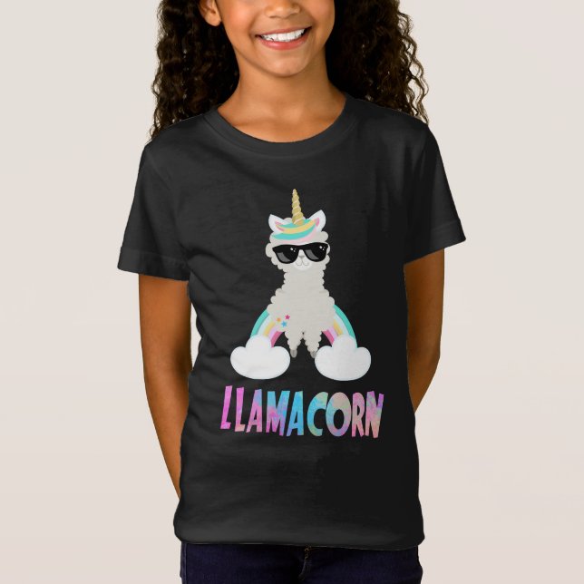 Camiseta Llama a unicornio de Guay Cute (Anverso)
