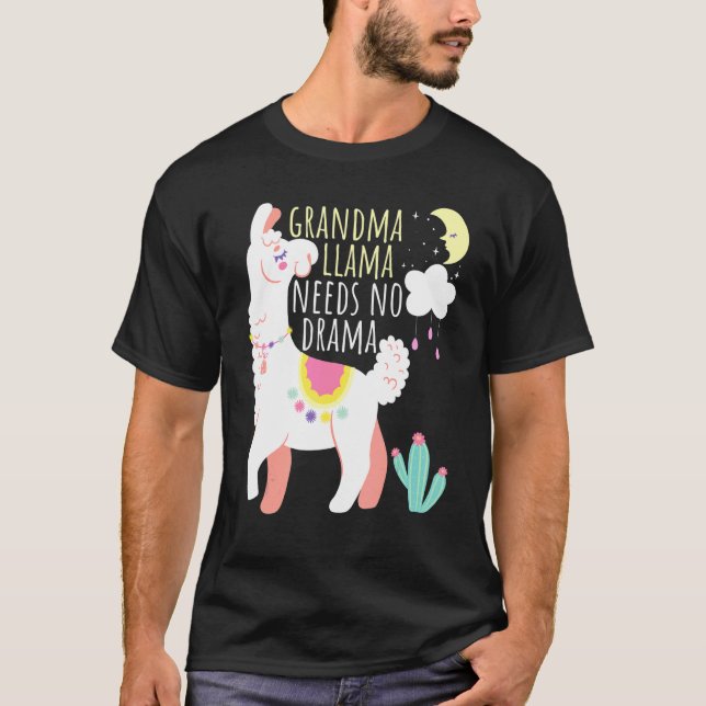 Camiseta Llama Abuela necesita una llama animal dramática (Anverso)