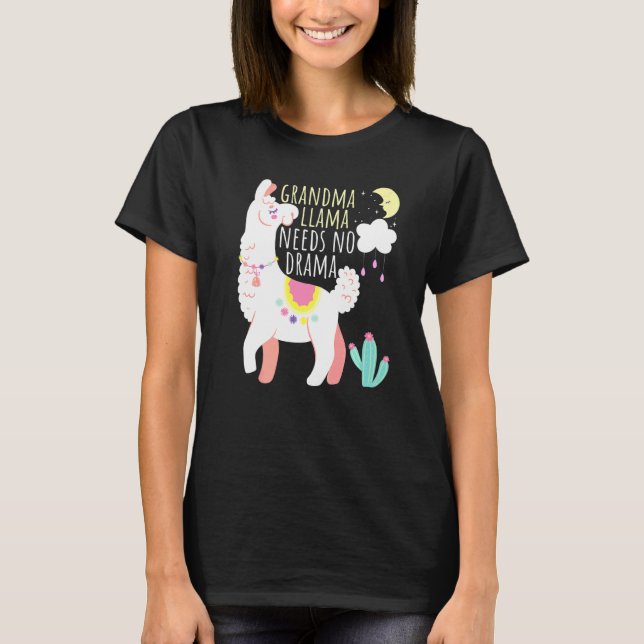 Camiseta Llama Abuela necesita una llama animal dramática (Anverso)