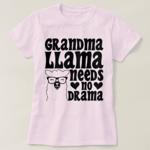 Camiseta Llama Abuela No Necesita Drama, Abuela Humorística