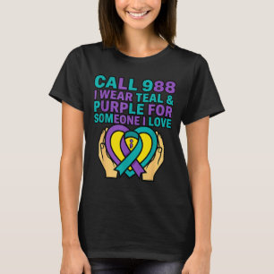 Camiseta Llama al 988 Llevo Verde Azulado Y Púrpura Por Alg