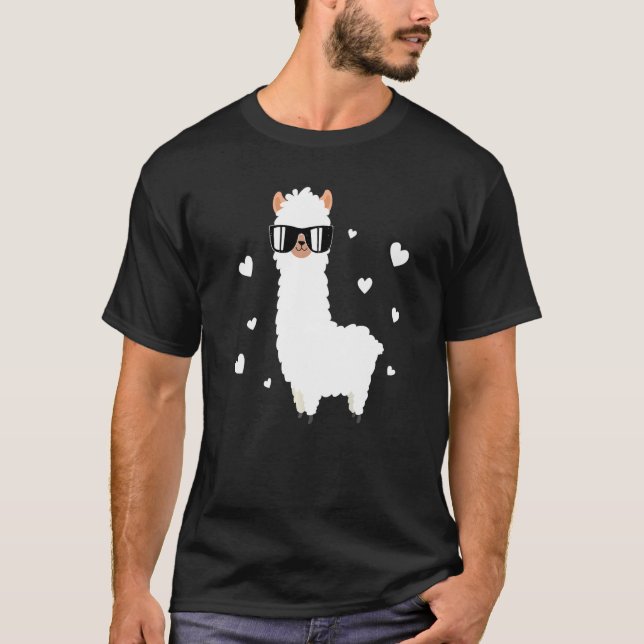 Camiseta Llama Alpaca Corazón Animal Llama Farmer Alpaca (Anverso)
