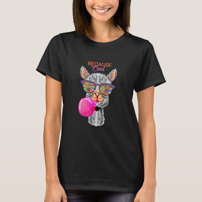 Camiseta Llama Alpaca Funny Sunglass Guay Lama (Anverso)