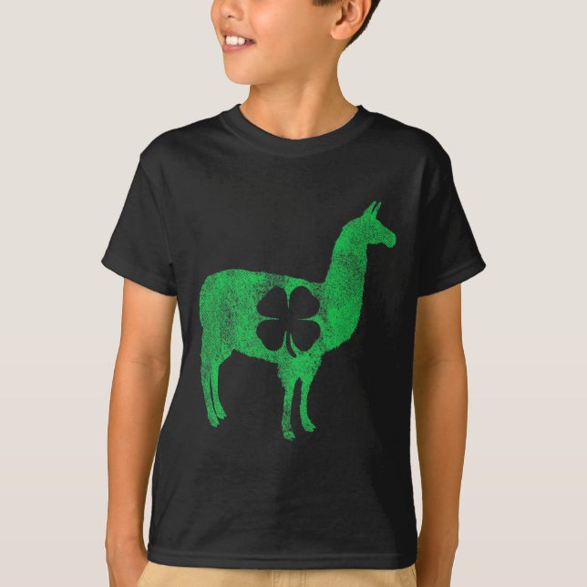 Camiseta Llama Alpaca Gift St Patricks Day Shamrock Clove T (Anverso)
