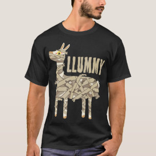 Camiseta Llama Alpaca Momia Lindo Espeluznante Animal Hallo