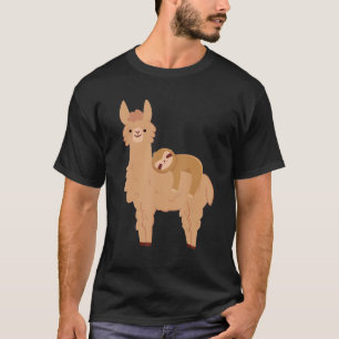 Camiseta Llama Alpaca Y Sloth