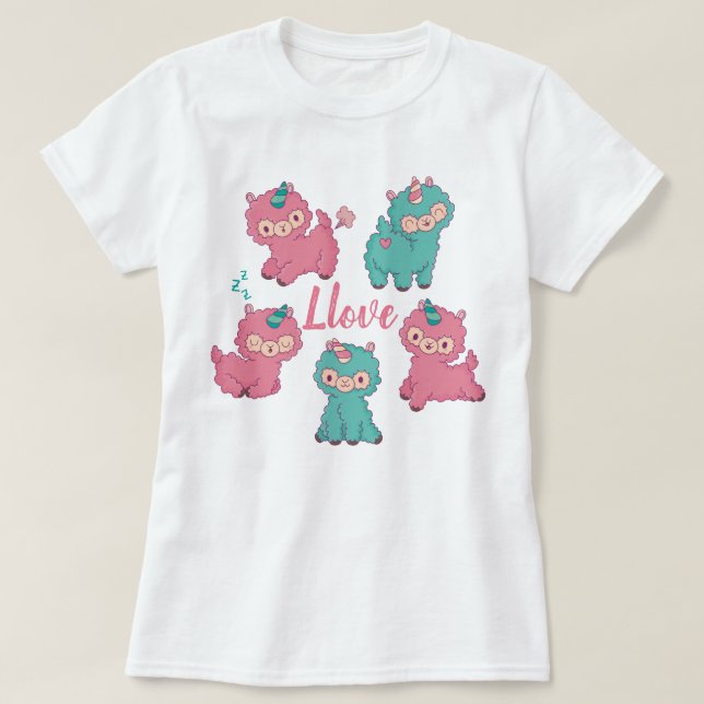 Camiseta Llama amor (Diseño del anverso)