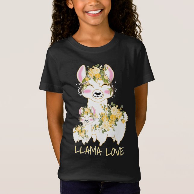 Camiseta Llama Amor - Amarillo (Anverso)