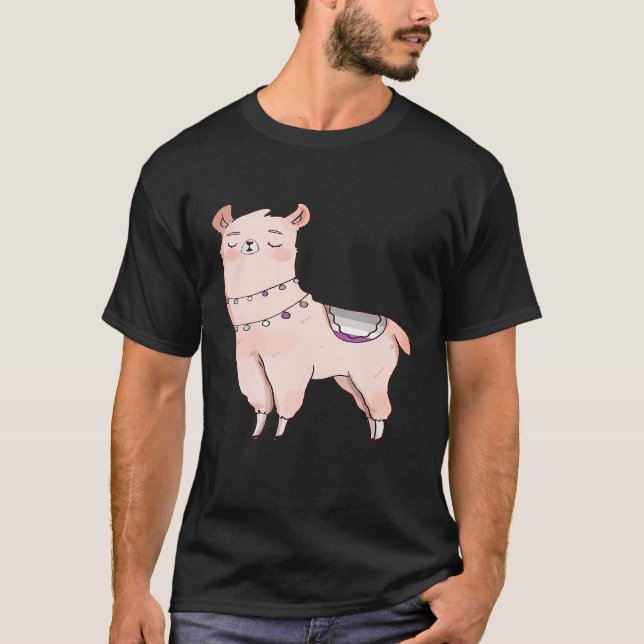 Camiseta Llama asexual animal malvado LGBTQIA Ace Pris (Anverso)
