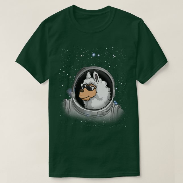 Camiseta Llama astronauta astronauta astronauta astronauta  (Diseño del anverso)