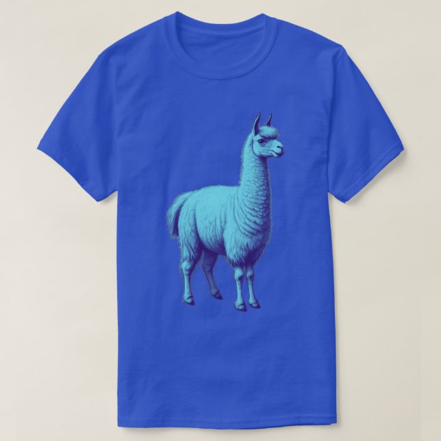 Camiseta Llama azul (Diseño del anverso)
