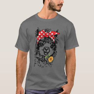 Camiseta Llama Bandana de mujer - Gráfico animal Alpaca Lla