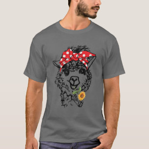Camiseta Llama Bandana de mujer - Gráfico animal Alpaca Lla