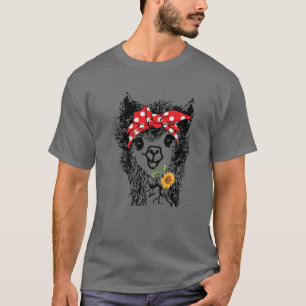 Camiseta Llama Bandana de mujer - Gráfico animal Alpaca Lla