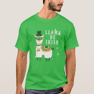 Camiseta LLAMA BE IRISH Funny St Patricks Day Niños Mujeres