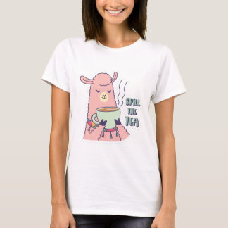 Camiseta llama bebe té
