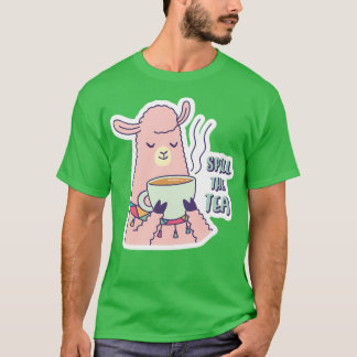 Camiseta Llama bebe té