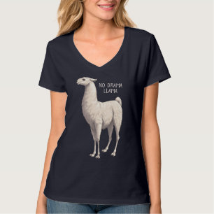 Camiseta Llama blanca no dramática