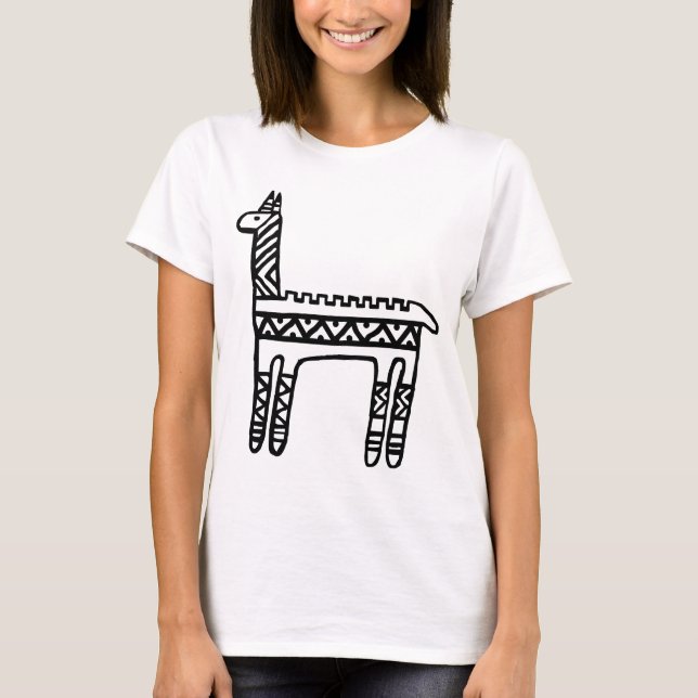 Camiseta Llama-BW (Anverso)