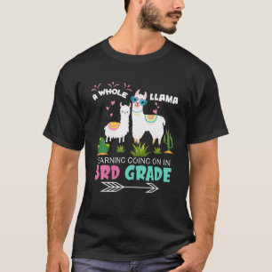 Camiseta Llama Cactus Estudiante De 3er Grado Vuelve A Sch