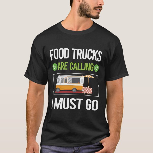 Camiseta Llama Camiones De Camión De Comida. (Anverso)