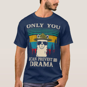 Camiseta Llama Camping Sólo Puedes Evitar Regalos Dramático