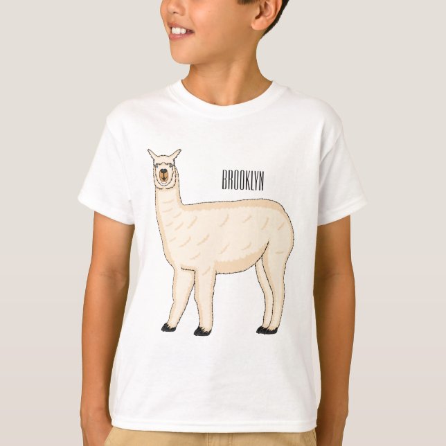 Camiseta Llama cartoon illustration  (Anverso)