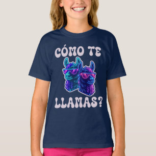 Camiseta Llama como te llamas divertido juego de palabras