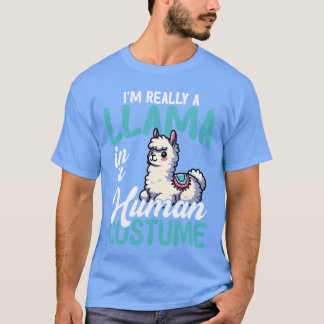 Camiseta Llama con disfraz de humano Amigos divertidos