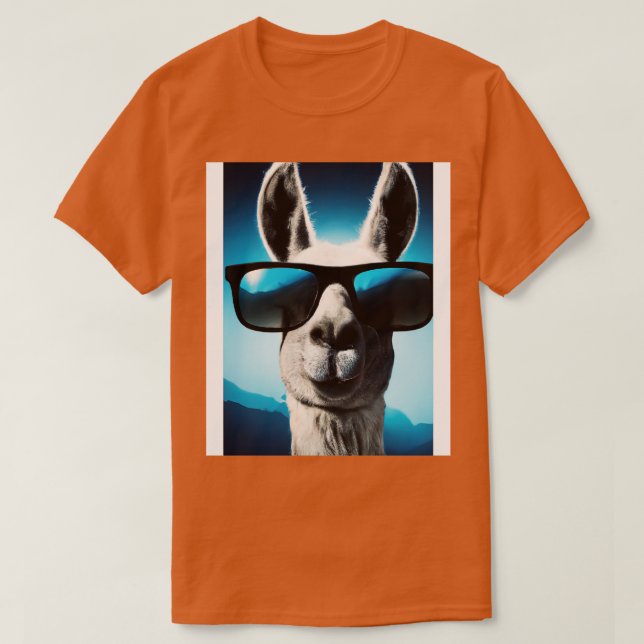 Camiseta Llama con gafas de sol (Diseño del anverso)