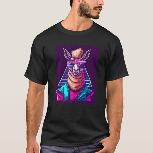 Camiseta Llama con gafas de sol (Anverso)