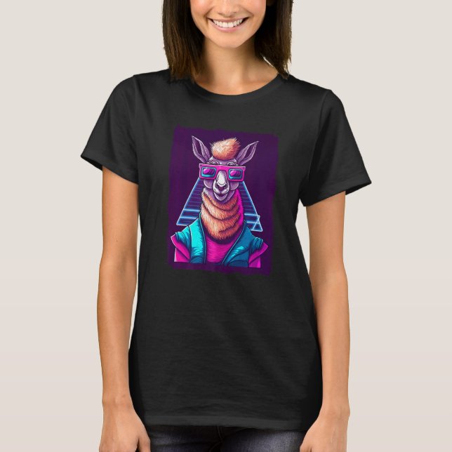 Camiseta Llama con gafas de sol (Anverso)