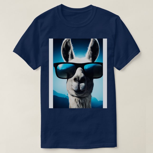 Camiseta Llama con gafas de sol (Diseño del anverso)