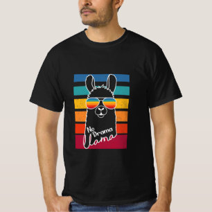 Camiseta Llama Con Gafas De Sol Con Tiras Coloridas