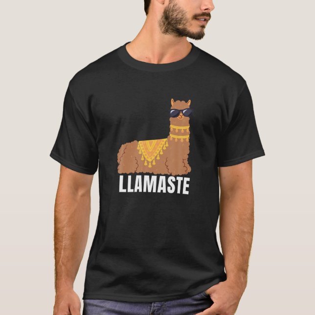 Camiseta Llama con gafas de sol Divertido Lama (Anverso)
