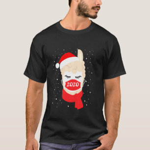 Camiseta Llama con máscara facial pijama navidad 2020