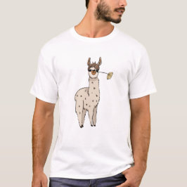 Camiseta Llama con una mordedura de flor