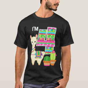 Camiseta Llama Cumpleaños Im 4 Farm Llama Tema 4 Cumpleaños