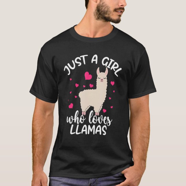 Camiseta Llama Cuta Para Las Chicas Que Se Enarman Llama Al (Anverso)