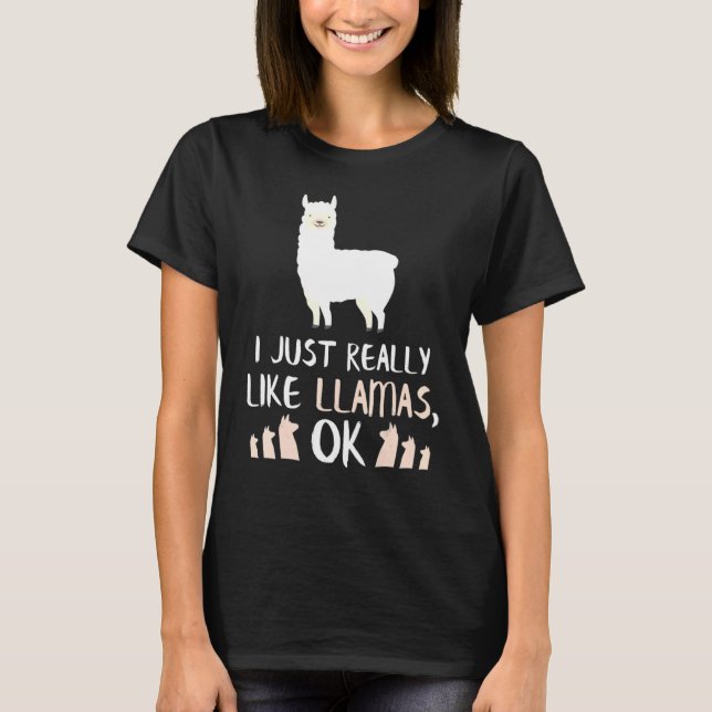 Camiseta Llama cute llama y llamas alpaca (Anverso)