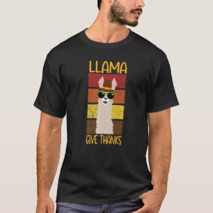 Camiseta Llama da gracias al retrato de Lama sonriente