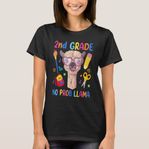 Camiseta Llama de 2do grado sin problema Niño primer día d