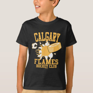 Camiseta Llama de Calgary Hockey Puck Burst Rojo Licencia O