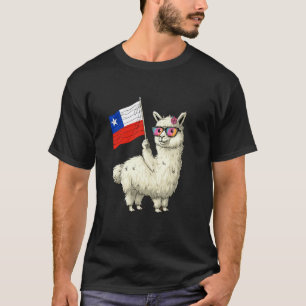 Camiseta Llama de Chile Orgullo Chileno Raíces Chilenas Ban