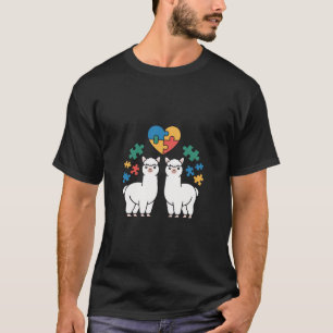Camiseta Llama de Concienciación sobre el Autismo Rompecabe