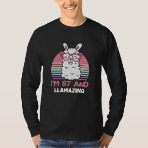 Camiseta Llama de Llama de cumpleaños número 67 años cumple